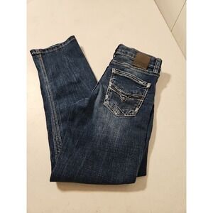BKE conner straight leg jeans denim Youth size 14 regular boys Blue Jean (1325)